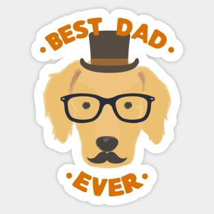 Best Dad Ever | Golden Retriever Dog Daddy | Fur Parents | Dog Dad Gifts | Fathers Day Gifts | Dog Lover Gifts Sticker